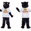 Black Panther Mascot Costume with White T-Shirt