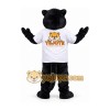 Black Panther Mascot Costume with White T-Shirt Black Panther Mascot Costume with White T-Shirt