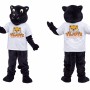 Black Panther Mascot Costume with White T-Shirt