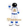 White Astronaut Mascot Costume with Blue Trim White Astronaut Mascot Costume with Blue Trim