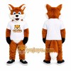 Orange Fox Mascot Costume with Black Shoes