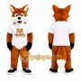 Orange Fox Mascot Costume with Black Shoes