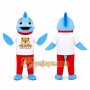 Blue Shark Mascot Costume with Red Pants