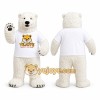 White Polar Bear Mascot Costume with White Shirt