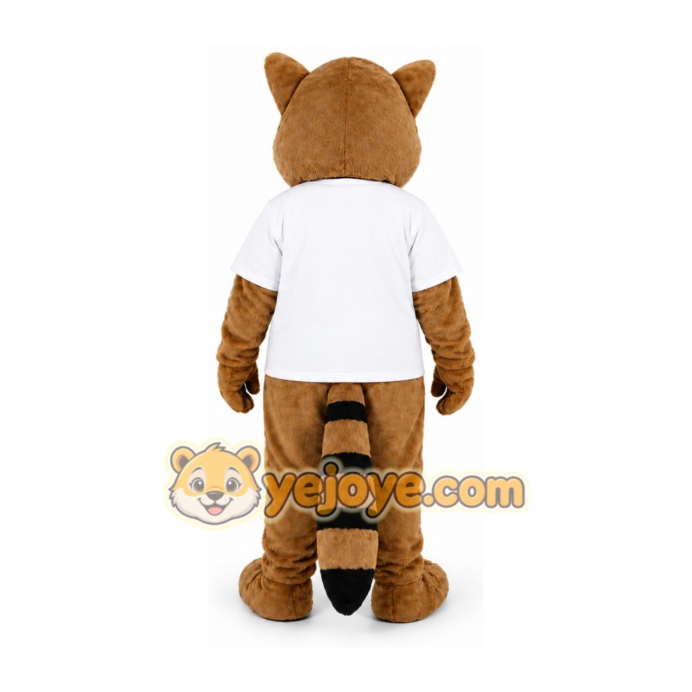 Brown Raccoon Mascot Costume with Striped Tail Brown Raccoon Mascot Costume with Striped Tail