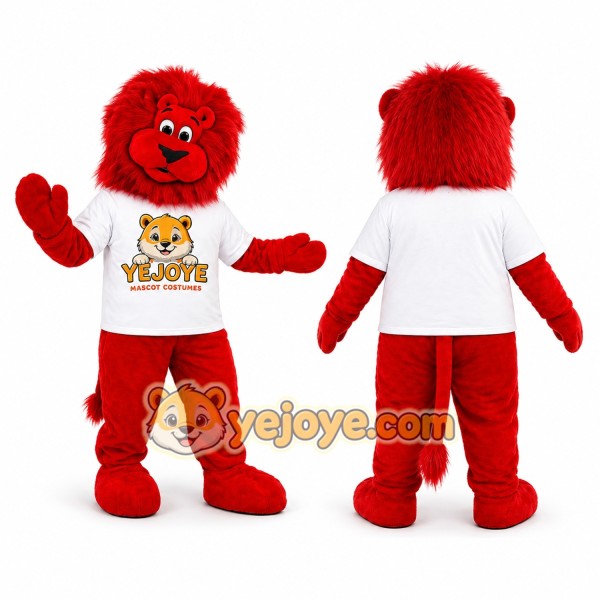 Red Lion Mascot Costume