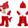 Red Shark Mascot Costume