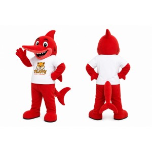 Red Shark Mascot Costume