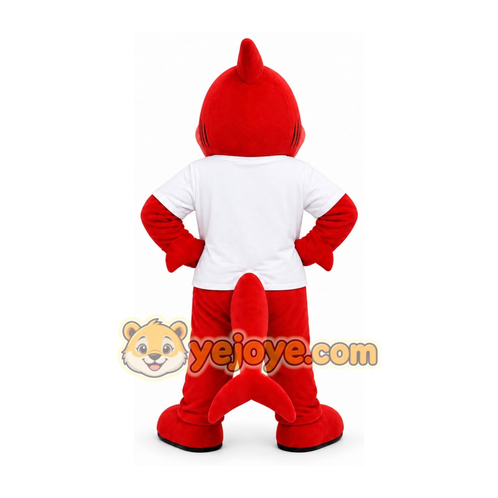 Red Shark Mascot Costume Red Shark Mascot Costume