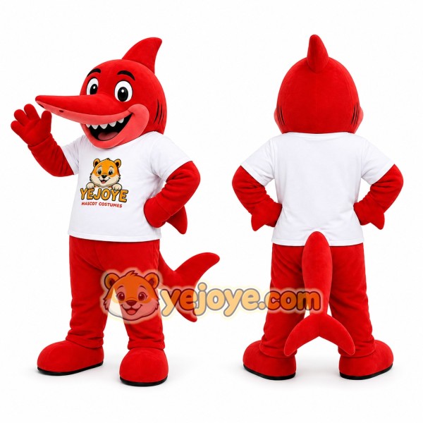 Red Shark Mascot Costume