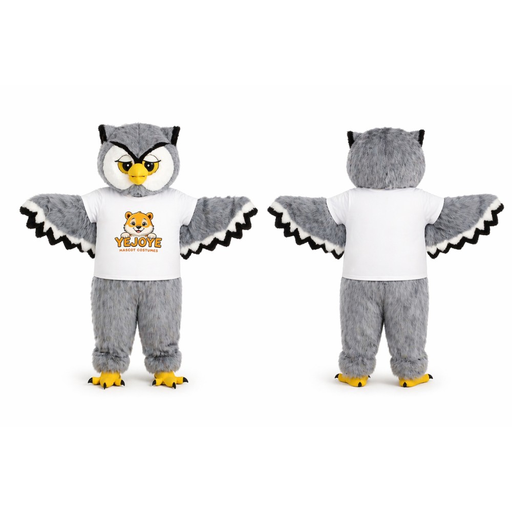 Gray Owl Mascot Costume
