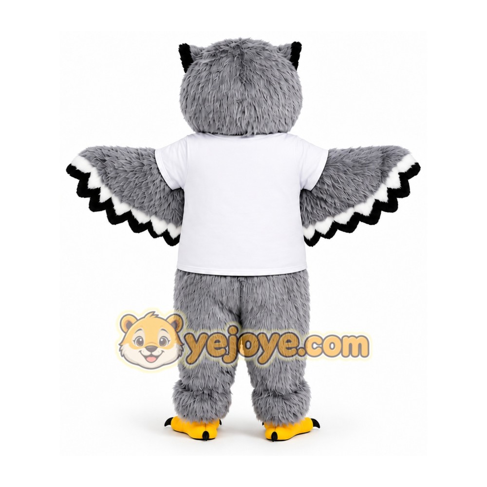Gray Owl Mascot Costume Gray Owl Mascot Costume