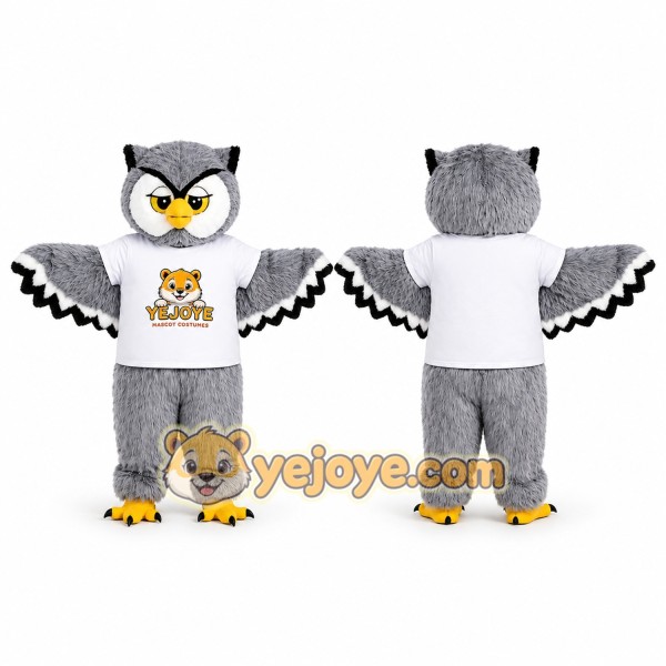 Gray Owl Mascot Costume