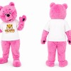 Pink Bear Mascot Costume