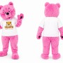 Pink Bear Mascot Costume