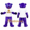 Purple Panther Mascot Costume