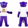 Purple Panther Mascot Costume