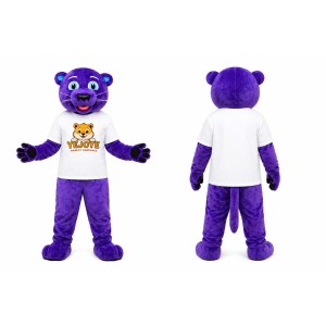 Purple Panther Mascot Costume