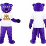Purple Panther Mascot Costume