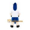White Horse Mascot Costume with Blue Hair White Horse Mascot Costume with Blue Hair