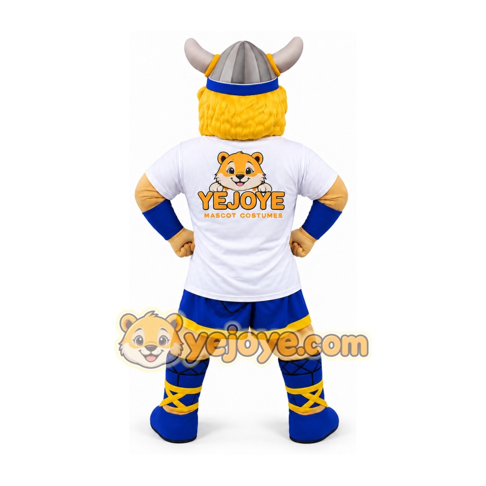 Viking Mascot Costume in Blue and Gold Viking Mascot Costume in Blue and Gold