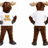 Brown Moose Mascot Costume