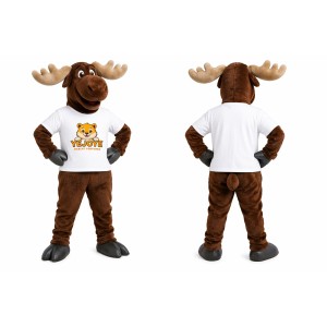 Brown Moose Mascot Costume