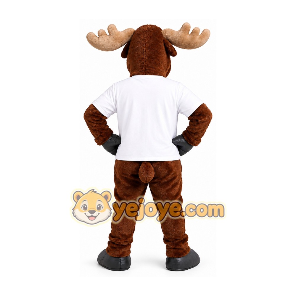 Brown Moose Mascot Costume Brown Moose Mascot Costume
