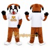 Brown Bulldog Mascot Costume Brown Bulldog Mascot Costume
