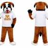 Brown Bulldog Mascot Costume