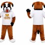 Brown Bulldog Mascot Costume
