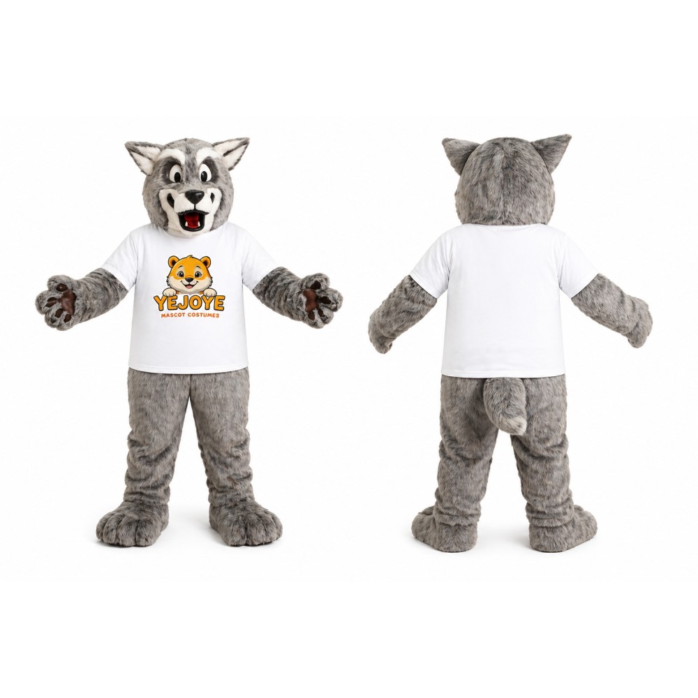 Gray Wolf Mascot Costume