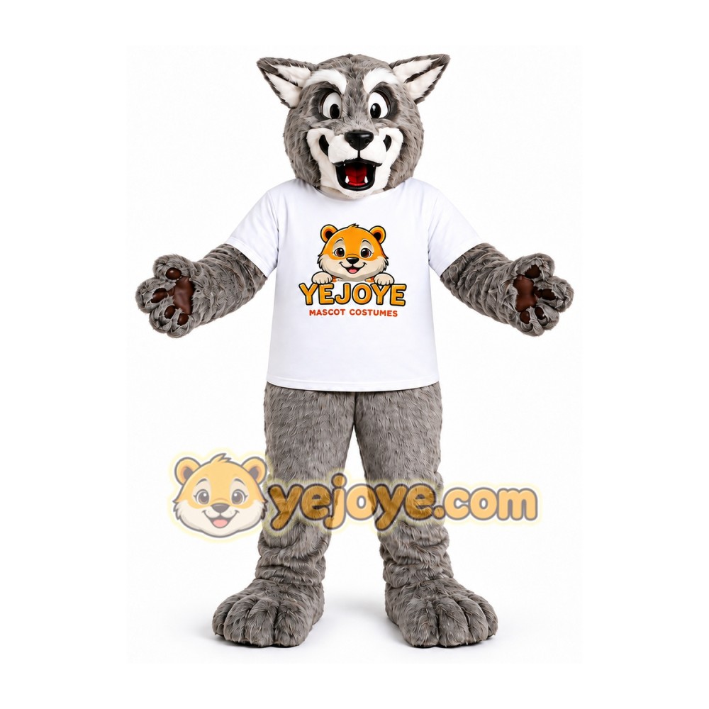 Gray Wolf Mascot Costume Gray Wolf Mascot Costume