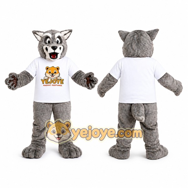 Gray Wolf Mascot Costume