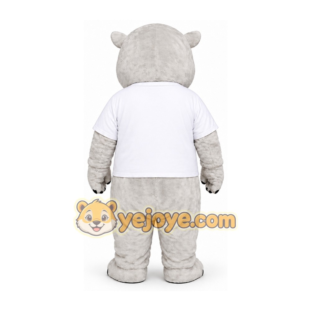 White Rhino Mascot Costume White Rhino Mascot Costume