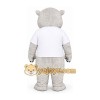 White Rhino Mascot Costume White Rhino Mascot Costume