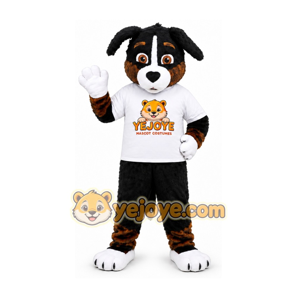 Black Dog Mascot Costume Black Dog Mascot Costume