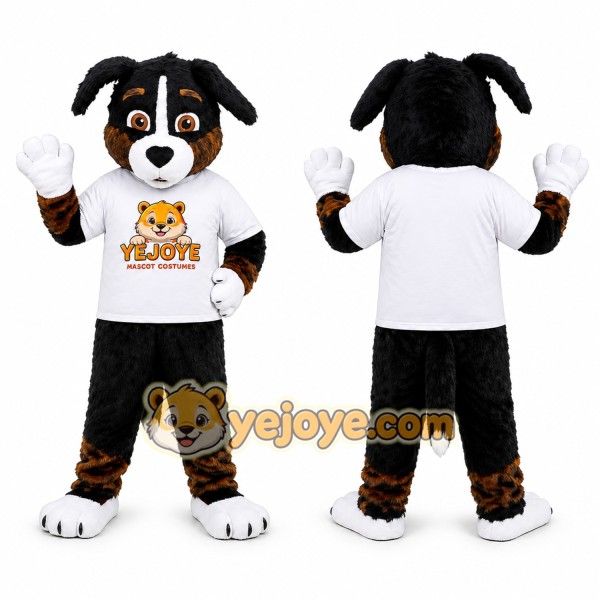 Black Dog Mascot Costume