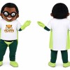 Green Superhero Mascot Costume