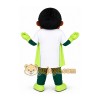 Green Superhero Mascot Costume Green Superhero Mascot Costume