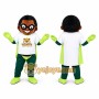 Green Superhero Mascot Costume