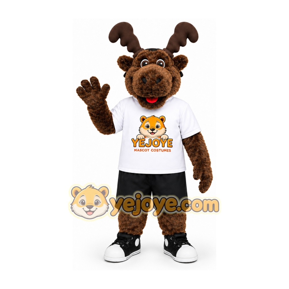 Brown Moose Mascot Costume Brown Moose Mascot Costume