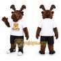 Brown Moose Mascot Costume