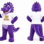 Purple Dinosaur Mascot Costume