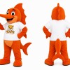 Orange Swordfish Mascot Costume
