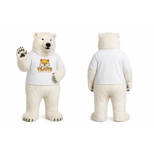 White Polar Bear Mascot Costume