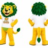 Yellow Green Lion Mascot Costume