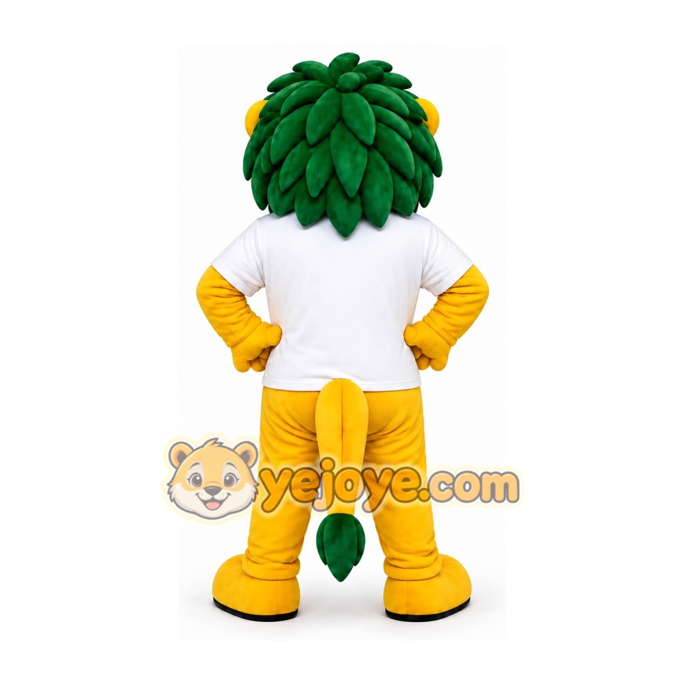 Yellow Green Lion Mascot Costume Yellow Green Lion Mascot Costume
