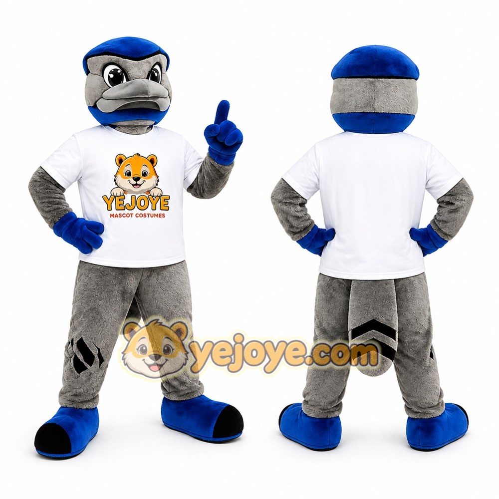 Blue Gray Eagle Mascot Costume Blue Gray Eagle Mascot Costume