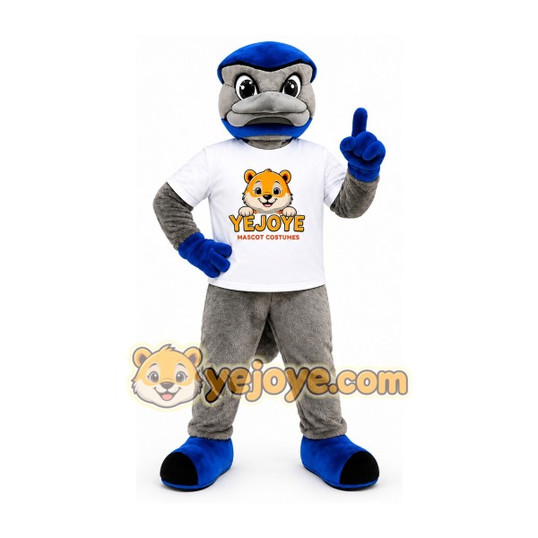 Blue Gray Eagle Mascot Costume